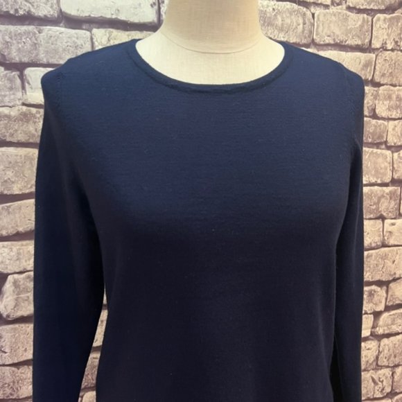 Chico's Navy Long Sleeve Pullover Sweater Size Small - Picture 2 of 9